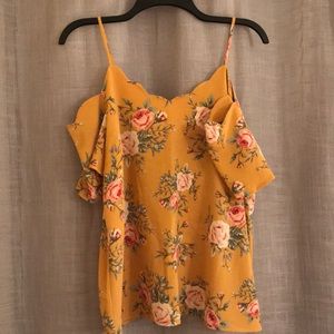 Cold Shoulder Floral Blouse